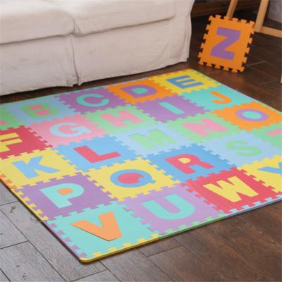 China Hot selling safety kids baby activity playmat Eva educational alphabet printed letter crawling mat for sale