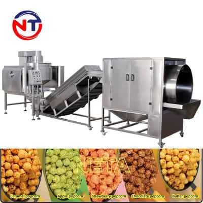 China Snack food factory Industrial popcorn making machine manufacturers factory price for sale for coated flavored popcorn for sale