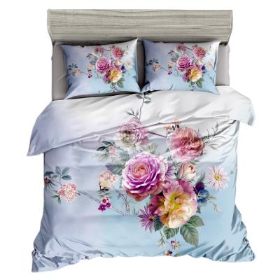 China Simple Hot Sale Fashion Floral Printed Bedding Set Super Soft 100% Polyester Wholesale for sale