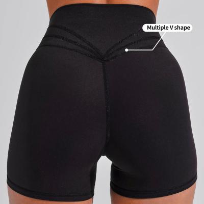 China MIQI 2022 Breathable Custom Shorts Para Mujer Yoga Shorts OEM Moisture-wicking Relieving Elastic Tight Workout Shorts Women for sale