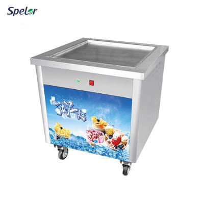 China 1 Pan (53*53cm) Commercial Frozen Ice Cream Machines Stainless Steel Square Durable Cheap Prices for sale