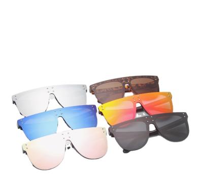 China 2021 Fashion Sun Glasses Nine Piece Women Large Mirror Glass Frame Female Sun Glasses for sale