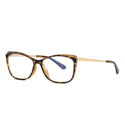 China New Fashion Glass Frame TR90 Glass Spring Hinge Optical Frame Anti Blue Lightweight Flat Glasses Working Game Playing for sale