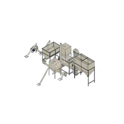 China Efficient Space-Saving Factory Feed Production Line Include Horizontal Feed Livestock Vertical Feed Mixer for sale