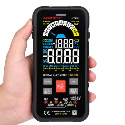 China HABOTEST HT116 Custom Multimeter 9999 Counts Smart Multimeter Diode Test NCV Multimetro Digital Multimeter Capacitance Meter CE RoHS HT116 for sale