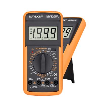 China AC/DC Ammeter Digital Multimeter Volt Ohm Tester Meter Multimetro With Diode Protector Test Buzzer Case HFE High Precision MY9205A for sale