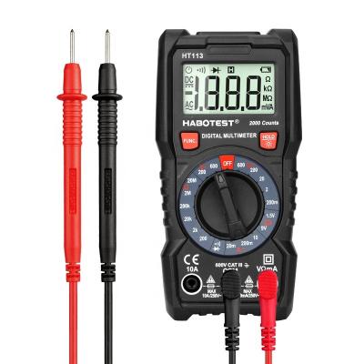 China HABOTEST Digital Multimeter 2000 Counts Battery Test AC/DC Manual Voltage Meter Back Light Electrician Tools HT113 for sale