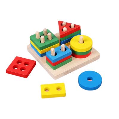 China Wanhua Eco-friendly Material Custom Wooden Kids Montessori Educational Learning Toys For Boys for sale