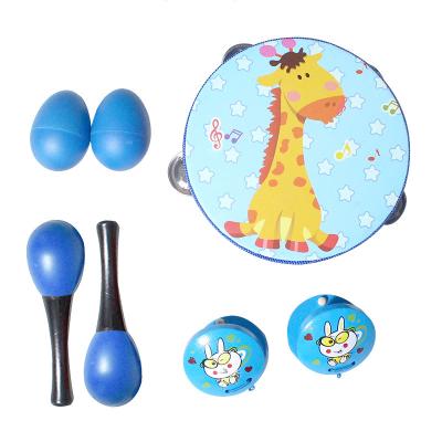 China WANHUA Children Educational Toys Wooden Learning Toy Musical Instruments Drums for sale