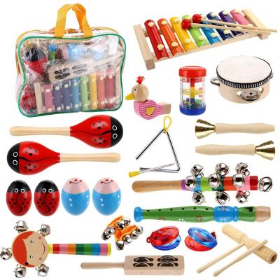 China WANHUA 2023 educational wooden montessori toy wooden musical instruments set for baby for sale