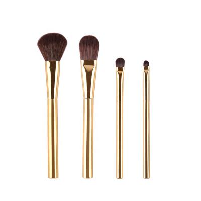 China 2022 Single Smudge Brush Christmas Gift Reading Brush Makeup Brush Metal Cosmetic Gold for sale