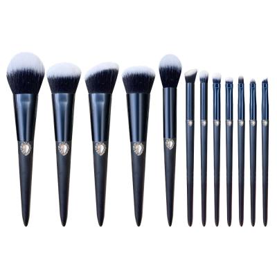 China Smudge Brush 12 Pieces Makeup Sweep Brush Permanent Makeup Brush Rhinestone Permanent Makeup Brush Cover Ore Powder Makeup Brush Large for sale