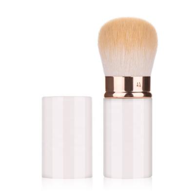 China Amazon Hot Sale Daliy Makeup Brush Retractable Single Loose Powder Blush Brush Fiber Hair Portable High End Beauty Tool for sale