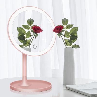 China Net Celebrity Lit Stepless Dimming Vanity Mirror Led Beauty Desktop Smart Mirror Usb Touch Screen Filling Vanity Mirror for sale