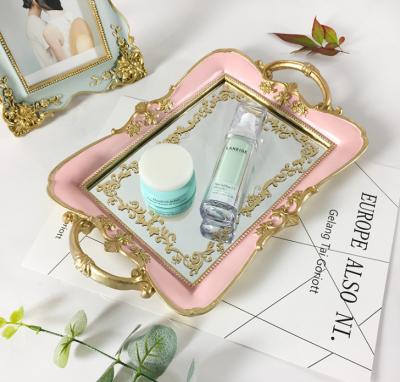 China Resin Factory Direct Selling Modern Style With Painted Resin Tray For Jewelry Serving Tray for sale