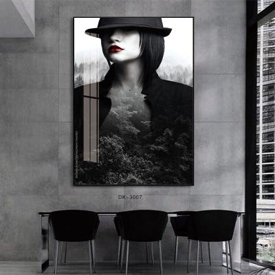 China Black And White Wall Art Oil Painting Luxury Famous Abstract Paintings Canvas 3 Pieces On The Wall for sale