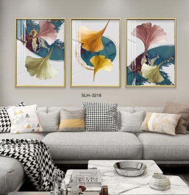 China Wholesale Nordic Abstract Plants Canvas Printing Painting 3 Pieces Wall Decoration Painting for sale