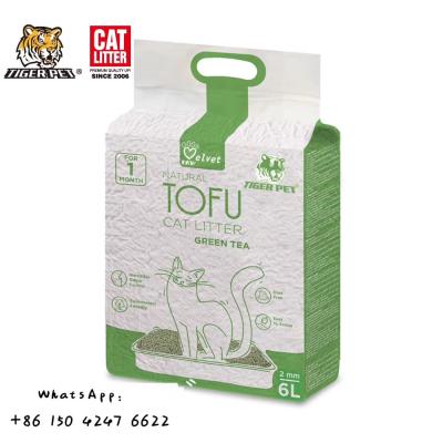 China 2020 viable bulk tofu cat litter green tea flavor wholesale for sale