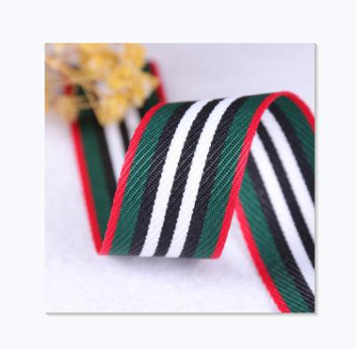 China Wholesale Viable Silk Striped Ribbon Silk Color Factory Factory Twill Ribbon Gift High Quality Ribbon for Festival and Gifts for sale