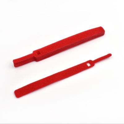 China Factory Stock Colorful 145MM*11MM Hook And Loop Can Custom Logo For Cable Tie for sale