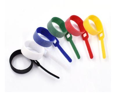 China Viable colorful 145MM*11MM hook and loop can custom logo for high quality cable tie for sale