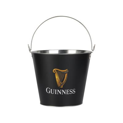 China Sustainable Customizable Cooler Metal Tub Large Stainless Steel Ice Buckets Vintage Beer Bucket For Drinks for sale