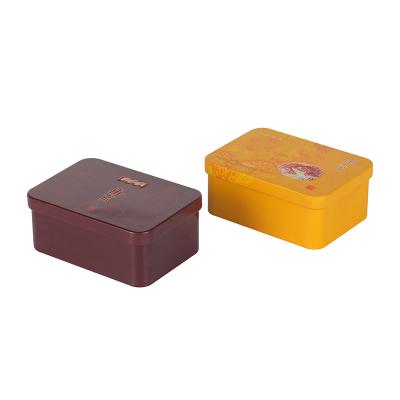 China Food Factory Direct Packing Tin Metal Multiple Colored Tin Tea Canister Rectangle Tea Tin Box for sale