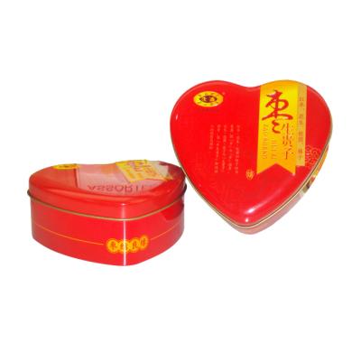 China Materials Low Price Customizable Metal Chocolate Tin Box Recycled Heart Shaped Jewelry Box for sale