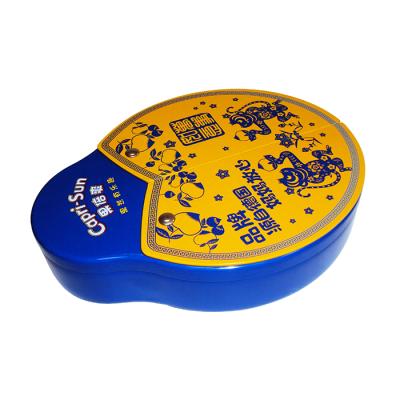 China High Quality Recycled Materials Metal Favor Boxes Custom Printed 2 Gallon Snack Tin Ladybug Shaped Candy Tin Box for sale