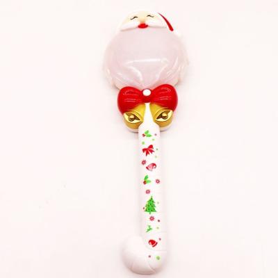 China Luminous Party Decorations Stick Favor Santa Claus Magic Wand Kids Light Up Wand Toys Led Flashing Spinning for sale