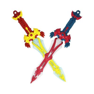 China Children Game Toy Most Popular new arrival music light plastic sword toys Children Luminous Sword Kids Rotating Light up Sword Toys with Sound for sale