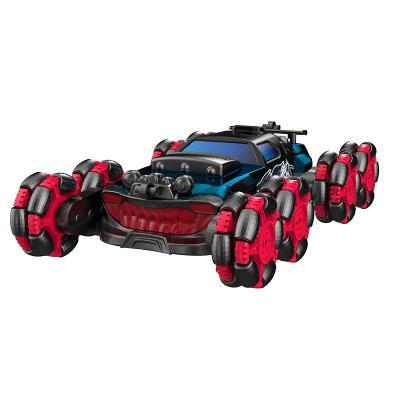 China Follow Me 2.4g Rc Vehicle 8Wd Amazing Skidding Remote Control Led Light Electric Car 360 Degrees Rotations Rc Stunt Car  for kids for sale