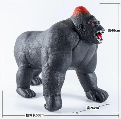 China Simulation animal Hot Sale Simulation Animal Gorilla Sound Toy Custom service soft rubber simulation animal gorilla toys with sound for kids for sale