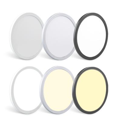 China Modern Indoor Outdoor Wall Mount Round Light Square Home Decor Square LED Wall Panel Rectangle Black White Black Wall Lamp for sale