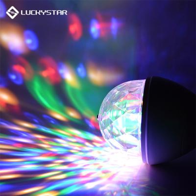 China Hotel Decoration 3W Full Color Rotating Lamp Lights Perfect For Parties Led Disco Bulb for sale