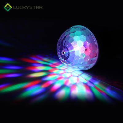 China Hotel Mini Led Light Bulb Crystal Magic Colorful Disco Ball Led Bulb for sale