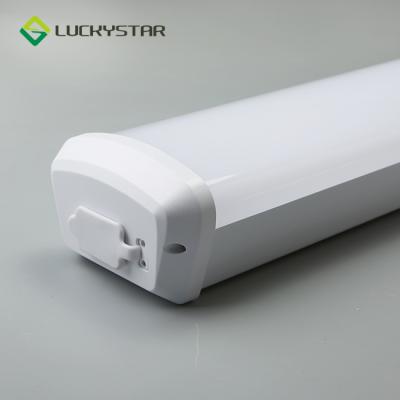 China Workshop LED Shop Light 4ft IP44 48W 4000K LED Waterproof Tri-Proof LED Batten Light Linkable Lights for sale