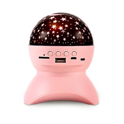 China KTV 3 colors RGB starry sky for kids and friends gift with music and shinny stars and moon pattern LED night light for sale