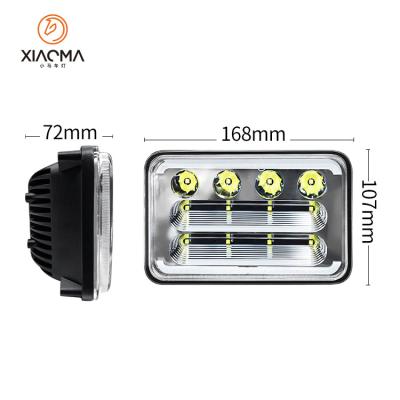 China Aluminum+PC+Reflector Wholesale Waterproof High Power Cars Led Projector Headlight Square For Sale for sale