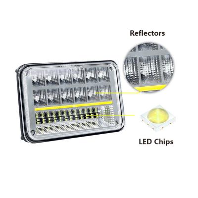 China Aluminum + PC + Reflector Multi Function Durable Wholesale 4X6 Useful Square Best Sale Led Headlight » for sale