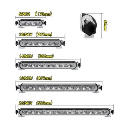 China PMMA+PC+Aluminum waterproof 14 inch light bar IP68 FCC light CE ROHS EMC led light bar for pickup trucks for sale