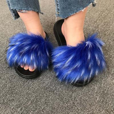 China New fashion trend home wear ladies slippers bedroom shoes fur outer fashionable outdoor slippers for sale