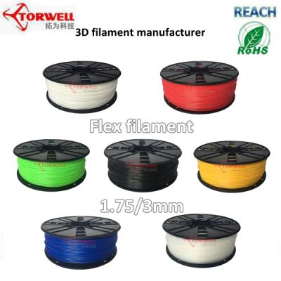 China Torwell 3D Flexible Filament 1.75/3mm Flexible Tape Filament Tape Plastic Consumables For All FDM 3D Printer for sale