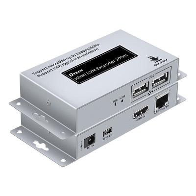 China Portable KVM Extender Hdmi Transmitter Receiver Above IP HDMI kvm Extender 100m With IR for sale