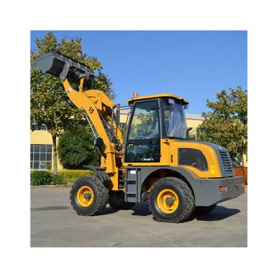 China Building Material Shops Mini Loader 4 Wheel Drive Tractor 1.5 Ton Wheel Loader With Front Loader for sale