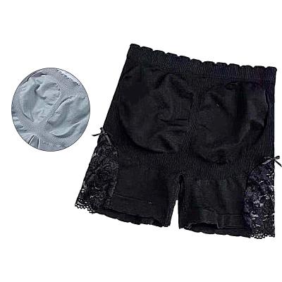 China Anti-Bacterial High Quality Lace 3d Hip Lift Traceless Four Corner Ladies Safety Panty With Bow for sale