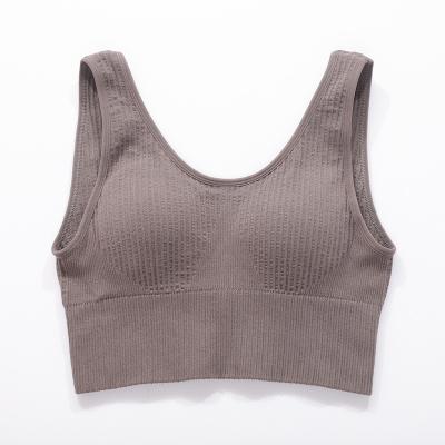 China New Women Breathable Quick Drying Super Stretchy Gym Yoga Wide Straps Sports Bras for sale