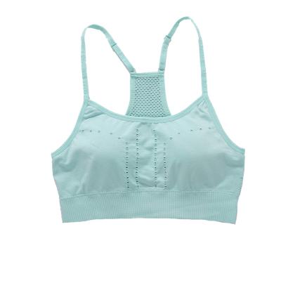 China New Design Breathable High Impact Adjustable Solid Color Shockproof Cross Back Yoga Bra for sale