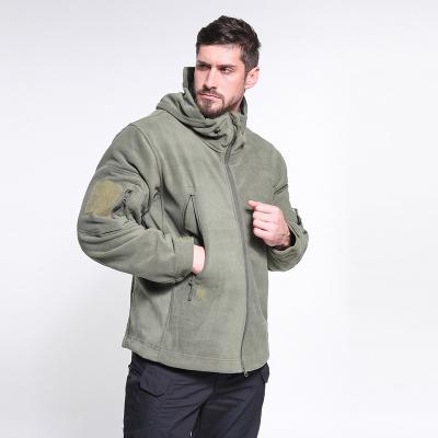 China Men's Tactical Fleece Jacket Breathable Army Water Resistant Softshell Windproof for sale