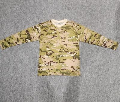 China Camouflage high quality round cp men's anti-wrinkle quick-drying long neck sleeve t-shirt for sale